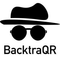 BacktraQR logo, BacktraQR contact details