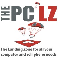 The PC Landing Zone logo, The PC Landing Zone contact details