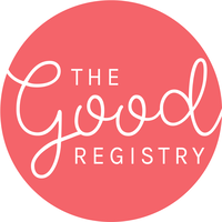 The Good Registry - gift joy, not landfill logo, The Good Registry - gift joy, not landfill contact details