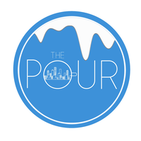 The Pour logo, The Pour contact details