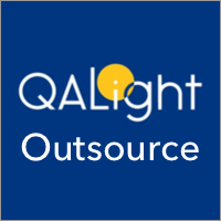 QALight Outsource logo, QALight Outsource contact details