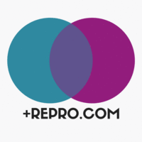 +REPRO.COM logo, +REPRO.COM contact details