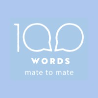 100Words - mate to mate logo, 100Words - mate to mate contact details