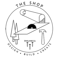 The Shop logo, The Shop contact details