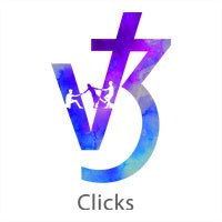 V3 Clicks logo, V3 Clicks contact details