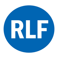 RLF logo, RLF contact details