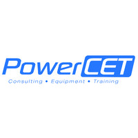 PowerCET logo, PowerCET contact details