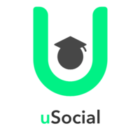 uSocial logo, uSocial contact details