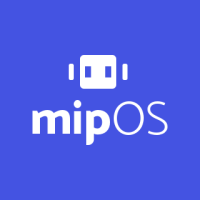 mipOS logo, mipOS contact details