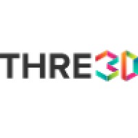 THRE3D logo, THRE3D contact details