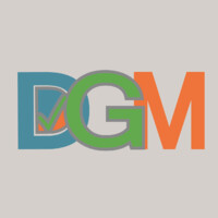 D.G.M logo, D.G.M contact details