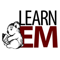 LearnEM logo, LearnEM contact details