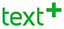 textPlus logo, textPlus contact details