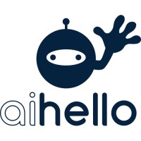 AiHello logo, AiHello contact details