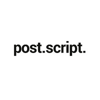 post.script. logo, post.script. contact details