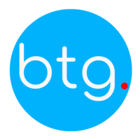 BTG logo, BTG contact details