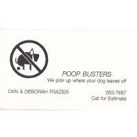 Poop Busters logo, Poop Busters contact details