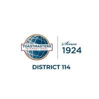 District 114 Toastmasters logo, District 114 Toastmasters contact details