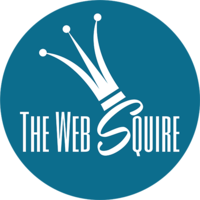 The Web Squire logo, The Web Squire contact details