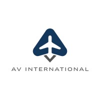 A V International logo, A V International contact details