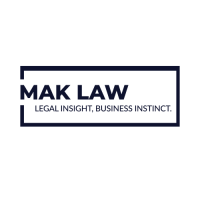 MAK LAW logo, MAK LAW contact details