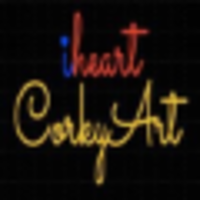 i heart Corky Art logo, i heart Corky Art contact details