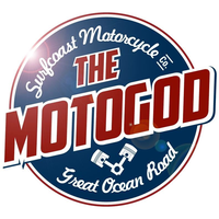 The MOTO GOD logo, The MOTO GOD contact details