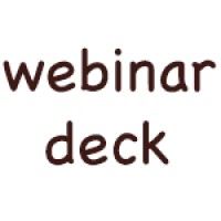 WebinarDeck logo, WebinarDeck contact details