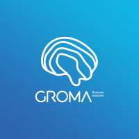 GROMA logo, GROMA contact details