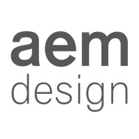 AEM Design logo, AEM Design contact details