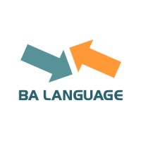 BA Language logo, BA Language contact details