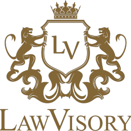 LawVisory logo, LawVisory contact details