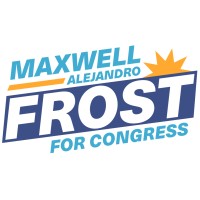 Maxwell Alejandro Frost for Congress logo, Maxwell Alejandro Frost for Congress contact details