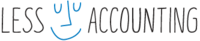 LessAccounting.com logo, LessAccounting.com contact details