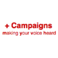 + Campaigns logo, + Campaigns contact details