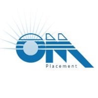 OM Placement logo, OM Placement contact details