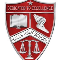 Halls High School logo, Halls High School contact details