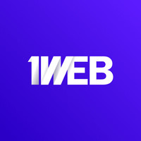 1WEB logo, 1WEB contact details