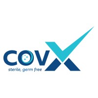 CovX logo, CovX contact details