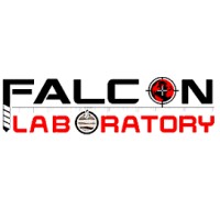 The Falcon lab logo, The Falcon lab contact details