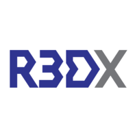 R3DX logo, R3DX contact details