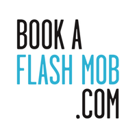 BookAFlashMob.com logo, BookAFlashMob.com contact details