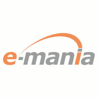 E-MANIA logo, E-MANIA contact details