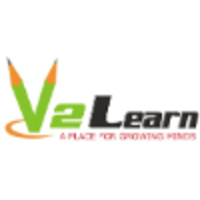 V2learn logo, V2learn contact details