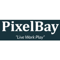 PixelBay logo, PixelBay contact details