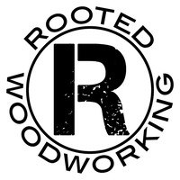 Rooted Woodworking logo, Rooted Woodworking contact details