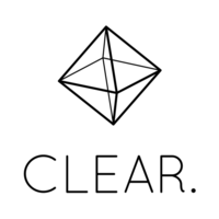 Clear. logo, Clear. contact details