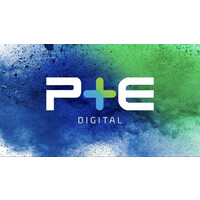 P+E DIGITAL logo, P+E DIGITAL contact details