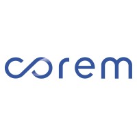 COREM logo, COREM contact details