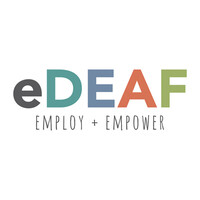 eDEAF logo, eDEAF contact details